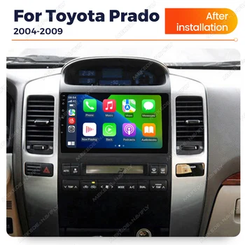 Radio de Auto 2 Din con Carplay, RDS, GPS, WiFi y FM para Toyota Land Cruiser Prado 120 3 III y Lexus GX470 GX 470 J120 2002-2009 1
