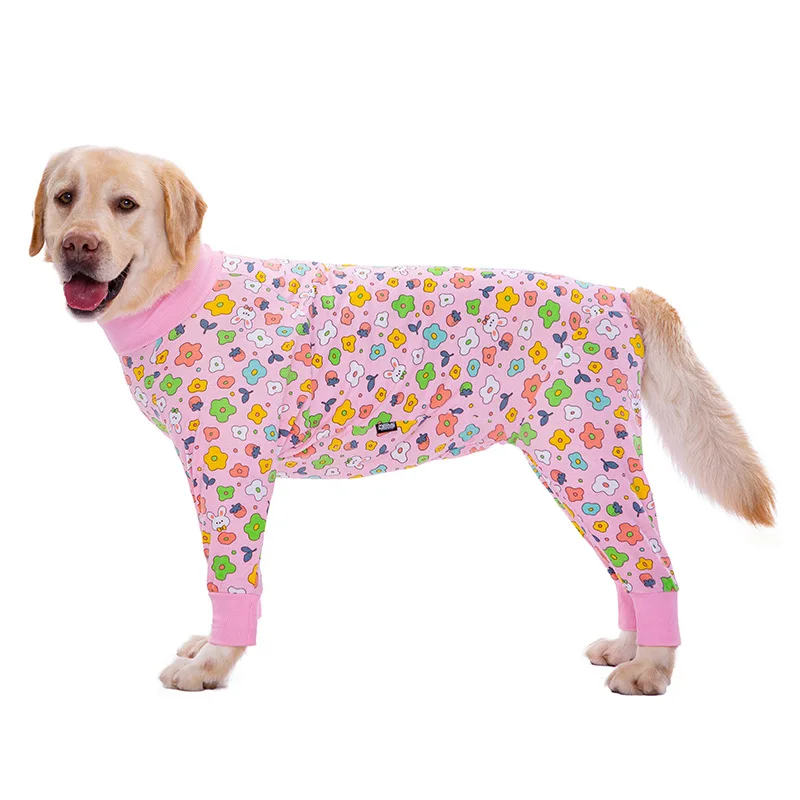 thumbnail image 1 of Pijamas de algodón con estampado de dibujos animados para perros, bonitos pijamas para perros, ropa para perros grandes, monos para perros grandes, 1 of 5