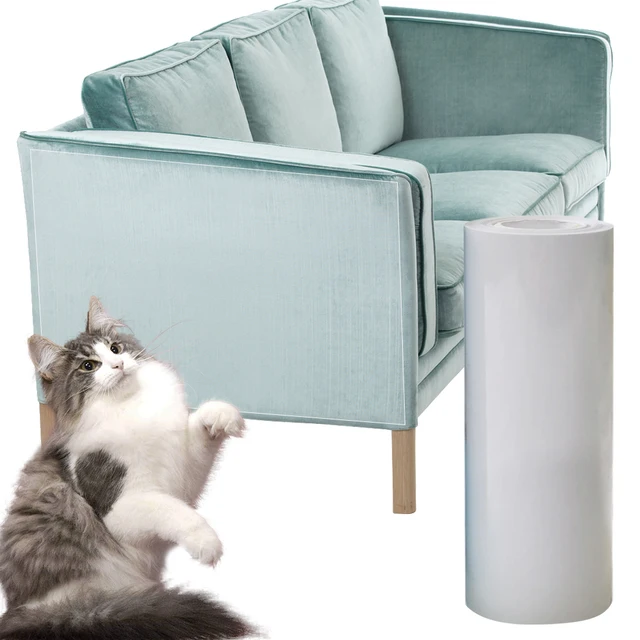 Pellicola Antigraffio Per Divani - 6 Pezzi Trasparenti Con Viti | Protezione Da Graffi Di Gatti E Cani