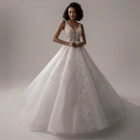 BEPEITHY Customized Vestido De Noiva V Neck Sleeveless Wedding Dresses 2025 For Women A Line Ivory Lace Bride Boho Bridal Gown 1