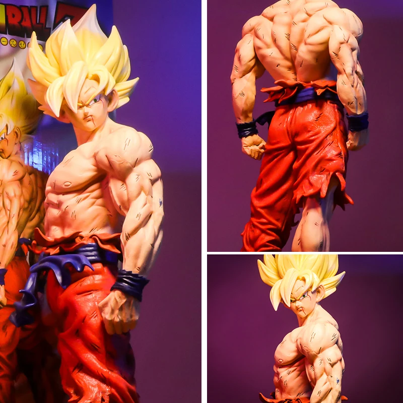 43Cm Gk Dragon Ball Action Figure Super Saiyan Son Goku Ssj1 Two Body High  Quality Collectible Doll Toys Model Desktop Ornaments - AliExpress