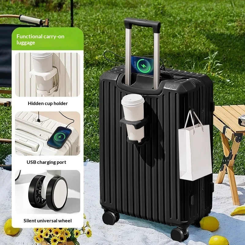 Unisex Lightweight Hardshell Suitcase With Spinner Wheels And Tsa Lock_voghion.com