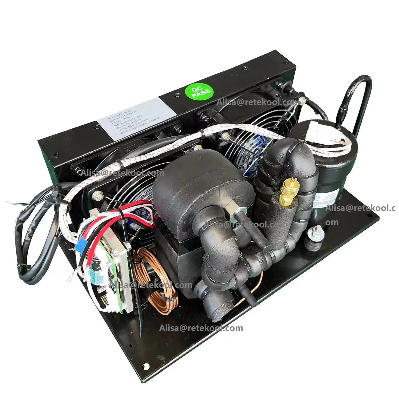 H250 Micro Compressor Refrigeration Evaporator New R134a Fish Tank Chiller 12V/24V Condensing Unit for Restaurant Industries