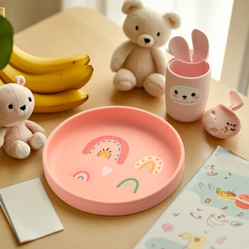Cute Silicone Baby Plate 1