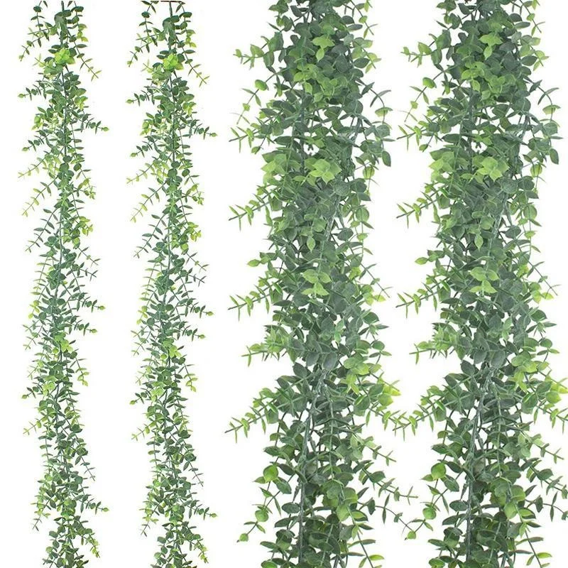 

1-3pcs 5.9ft Fake Eucalyptus Garlands, Fake Eucalyptus Greenery Garland Wedding Backdrop Arch Wall Decor Large Hanging Plant
