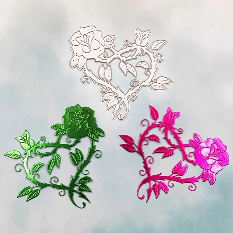 Fustella Metallica A Forma Di Cuore 7,7x7,2 Cm - Stencil Per Goffratura E Scrapbooking