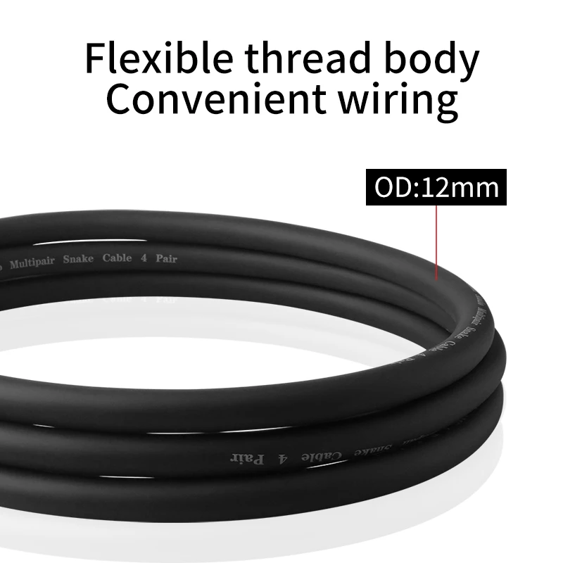 Фото Кабель XLR 2 4 6 8 12 Way 3 Pin XLR кабель штекер-гнездо сбалансированный мультимедийный Профессиональный удлинитель аудио сценический удлинитель №3