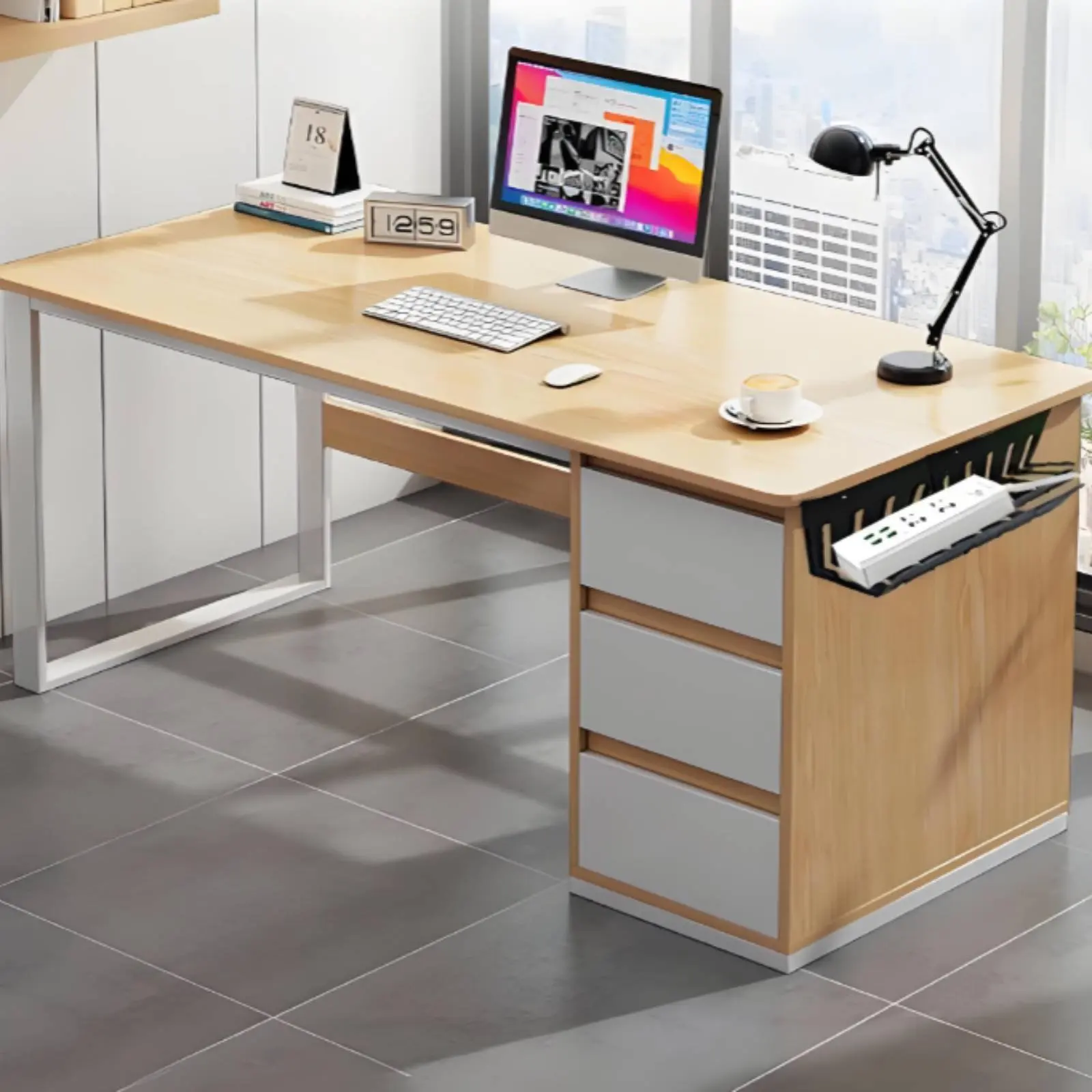 책상 아래 전선 정리 트레이, 깔끔한 전원 스트립 장착 브래킷, 책상 전원 스트..