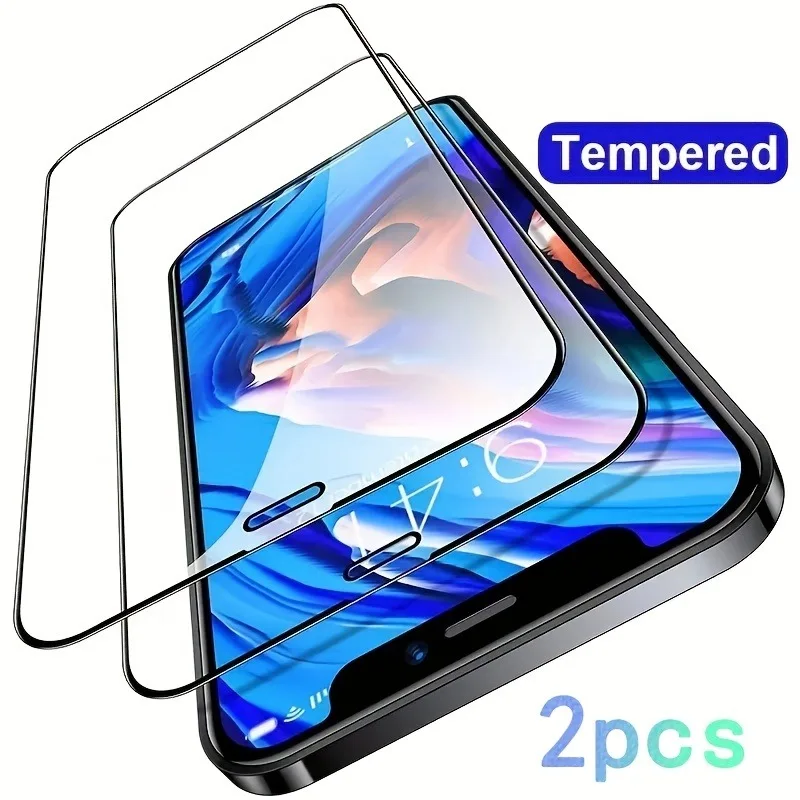 

Защитное стекло для IPhone 14 Pro Max 15 Plus, пленка из закаленного стекла для защиты экрана IPhone 13, 12 Mini, 11Pro Max Plus, 2 шт.