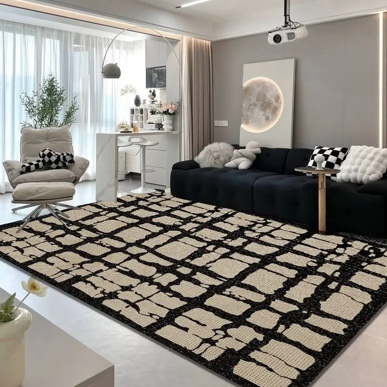 Nordic Modern Abstract Carpets for Living Room Home Floor Mat Study Large Area Rug Washable Bedroom Decor Minimalist Carpet 2