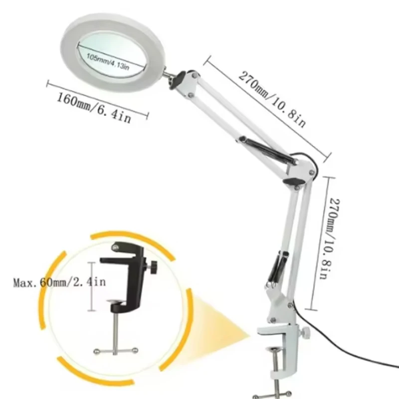 عدسة مكبرة USB مزودة بـ 3 ألوان إضاءة LED و 72 مصب...