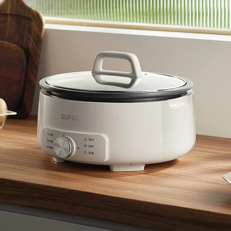 SUPOR 4L Electric Cooking Pot Multifunctional Household Electric Cooker Portable Split Type Hot Pot Travel Skillet 220V