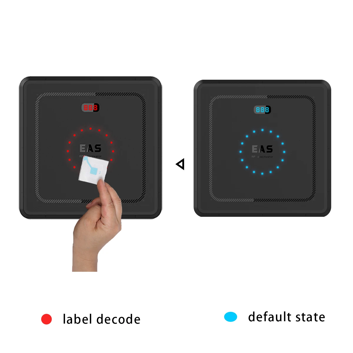 RF Label Deactivator 8.2 Mhz Store RF Deactivation Pad With Sound Light Alarm Retail Security Anti Shooplifting Devices