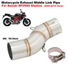 Slip On For Suzuki SFV650 SFV 650 Gladius 2009 - 2016 SFV-650 Motorcycle Exhaust 51mm Middle Link Pipe Connecting 51mm Muffler