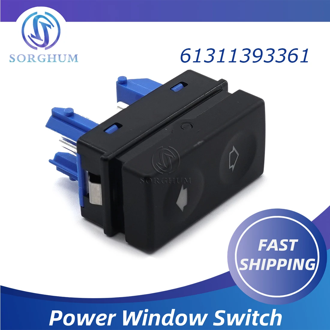 

Sorghum 61311393361 Power Car Window Control Switch Lifter Button For BMW E36 3 Series 318iS 328i M3 Z3 Blue Base 1393361 234387