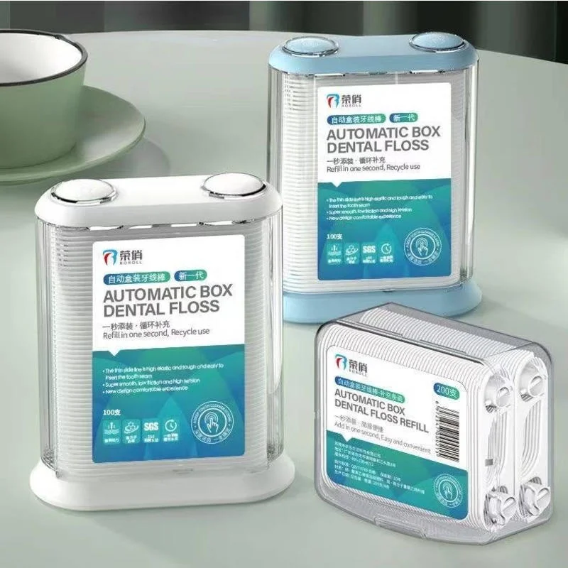 Filo Interdentale Pick Plettri Per Filo Interdentale Dispenser Automatico Per Flosser Pop-Up Robusto Contenitore Sicuro Flossers Stuzzicadenti Conteni