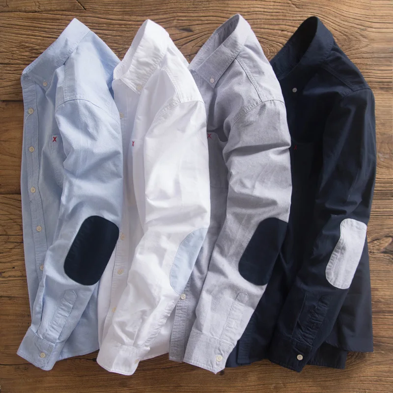 

Spring Autumn Men's Shirt New Cotton Stitching Long-sleeved Shirt for Men 2023 Japan Style Retro Trendy Streetwear Casual Tops