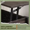 Coffee Table, 39" Lift Top Coffee Table with Hidden Compartment and Storage Shelf for Living Room, Espresso 6