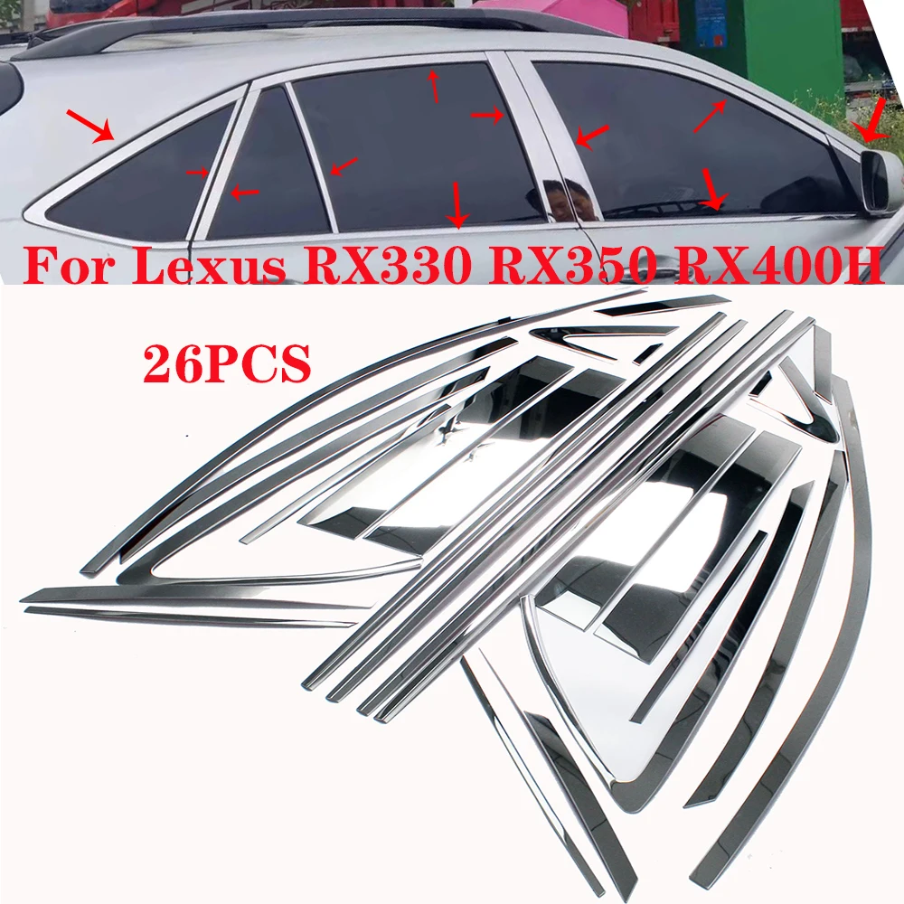 For Lexus Rx330 Rx350 Rx400h 20042009 Mirror Effect Car Full Window