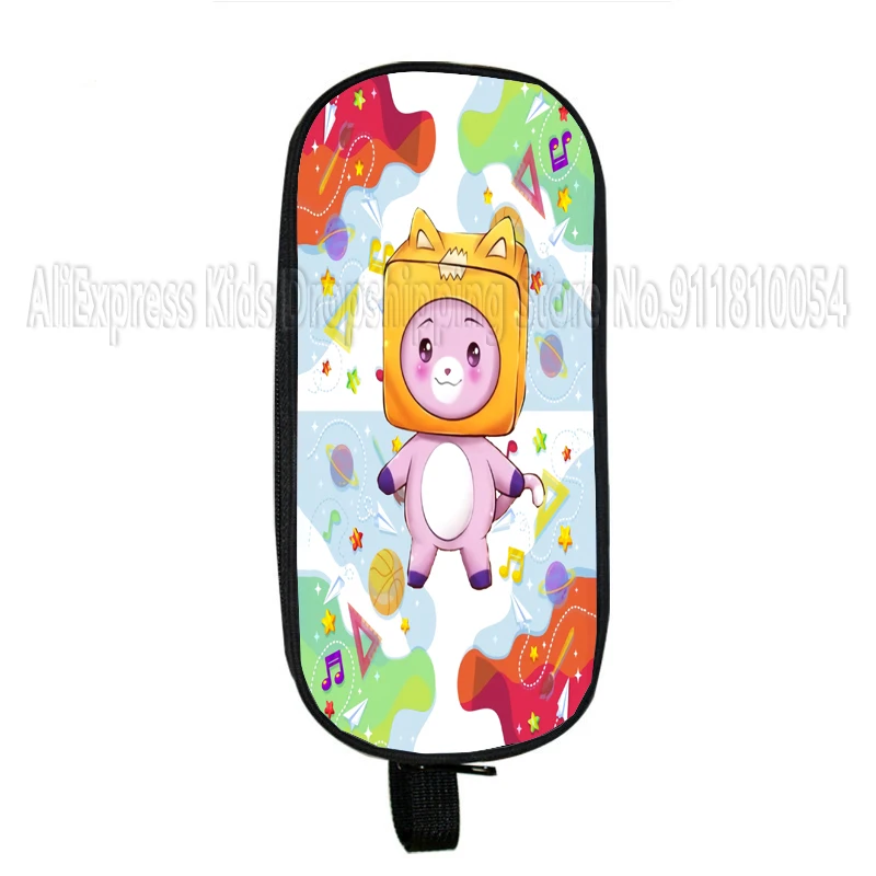 Lankybox Boxy 폭시 펜슬 케이스, 애니메이션 록키 로봇 학생, 어린이 문구 보관, 학교 용품, 인스, 남아, 여아, 귀여운 선물