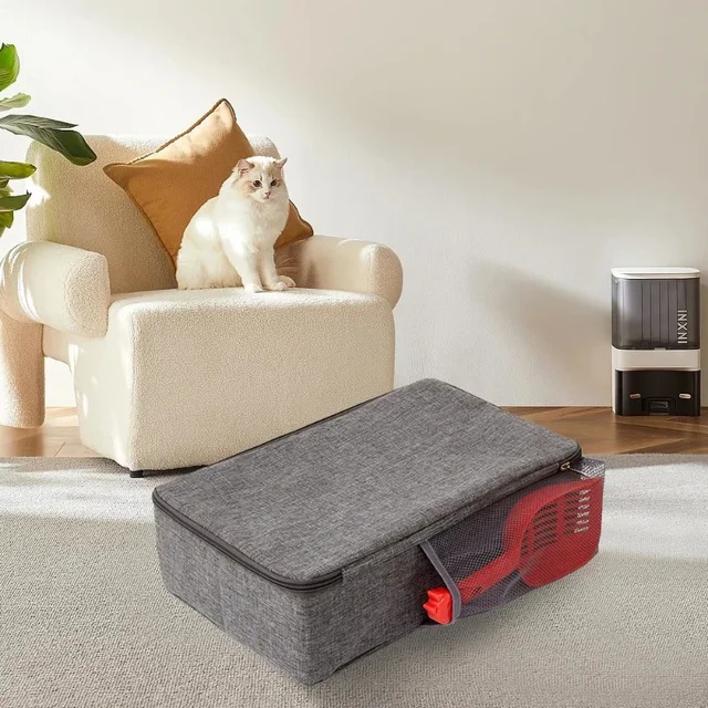 Portable Foldable Outdoor Cat Litter Box Made with Durable Oxford Cloth Ideal for Travel Camping and Pet Adventures 2