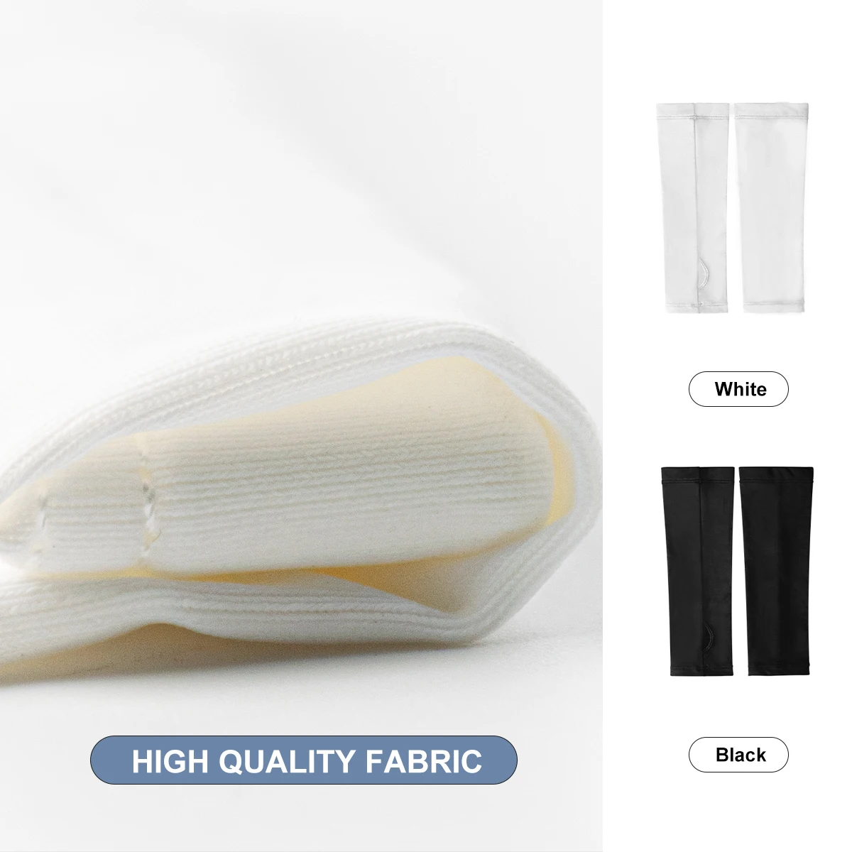 Short Solid Color Sunscreen Mosquito Repellent Breathable Ice Silk Sleeves for Driving,Cycling,Fishing and Climbing