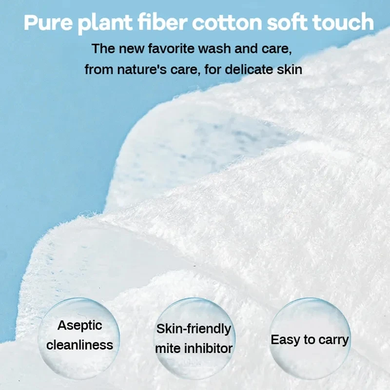 100 Count Disposable Face Towel Cotton Tissue Soft Thick Dry Wipe Reusable Makeup Remover Pads Facial Cleansing Tissue 5