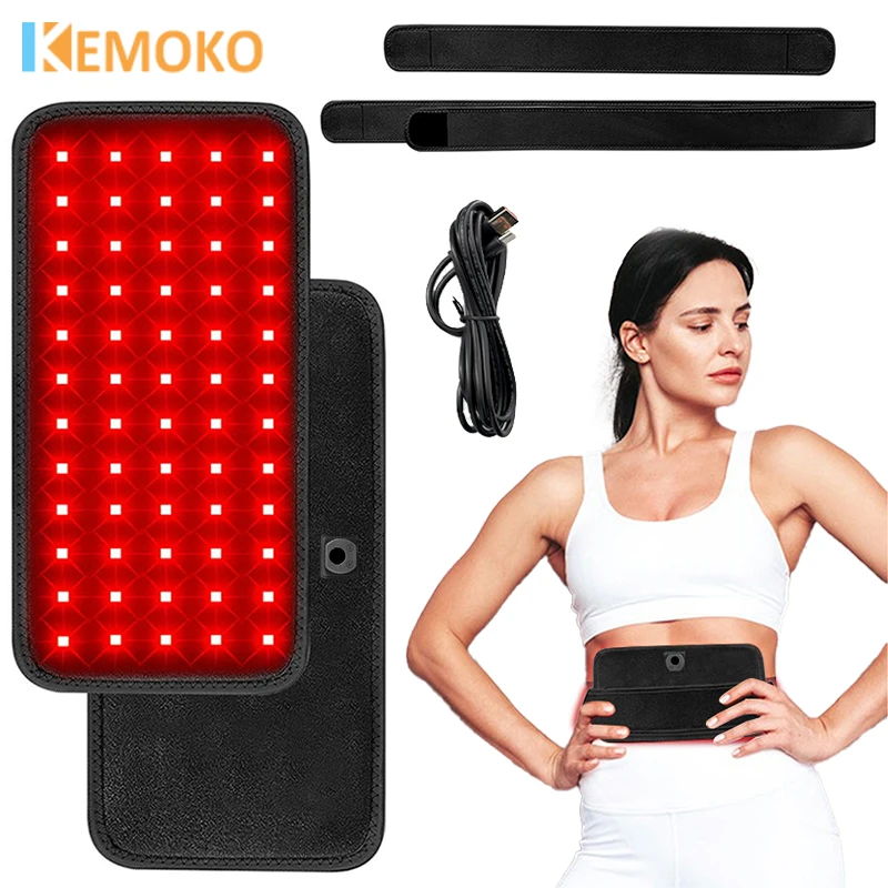 60 LEDs Red Infrared Light Therapy Belt 660nm&850nm for Body Fatigue ...