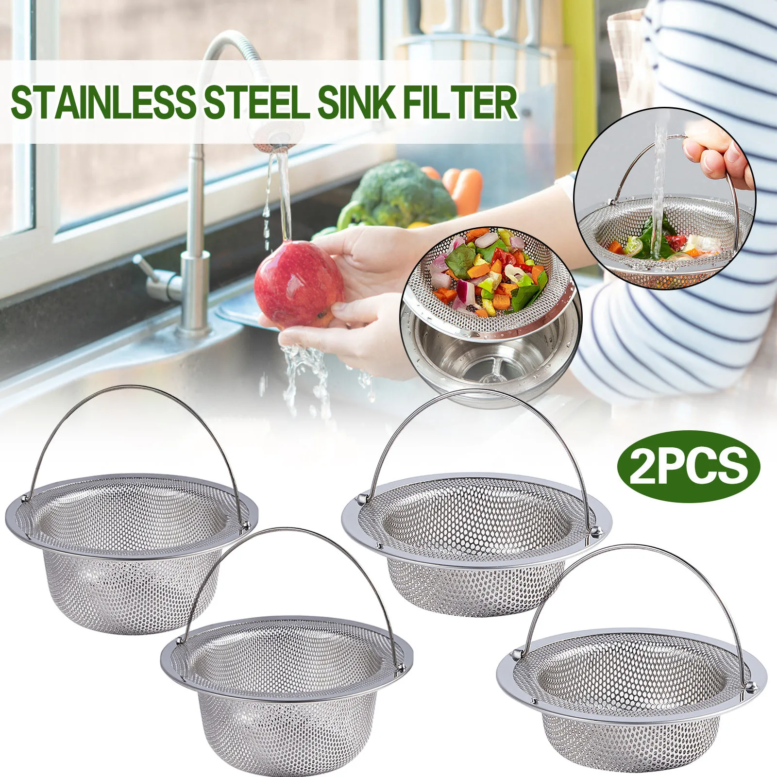 

Sink Suitable Strainer Steel Wide Sink Stainless Kitchen Strainer Edge Kitchen，Dining & Bar 360 Strainer