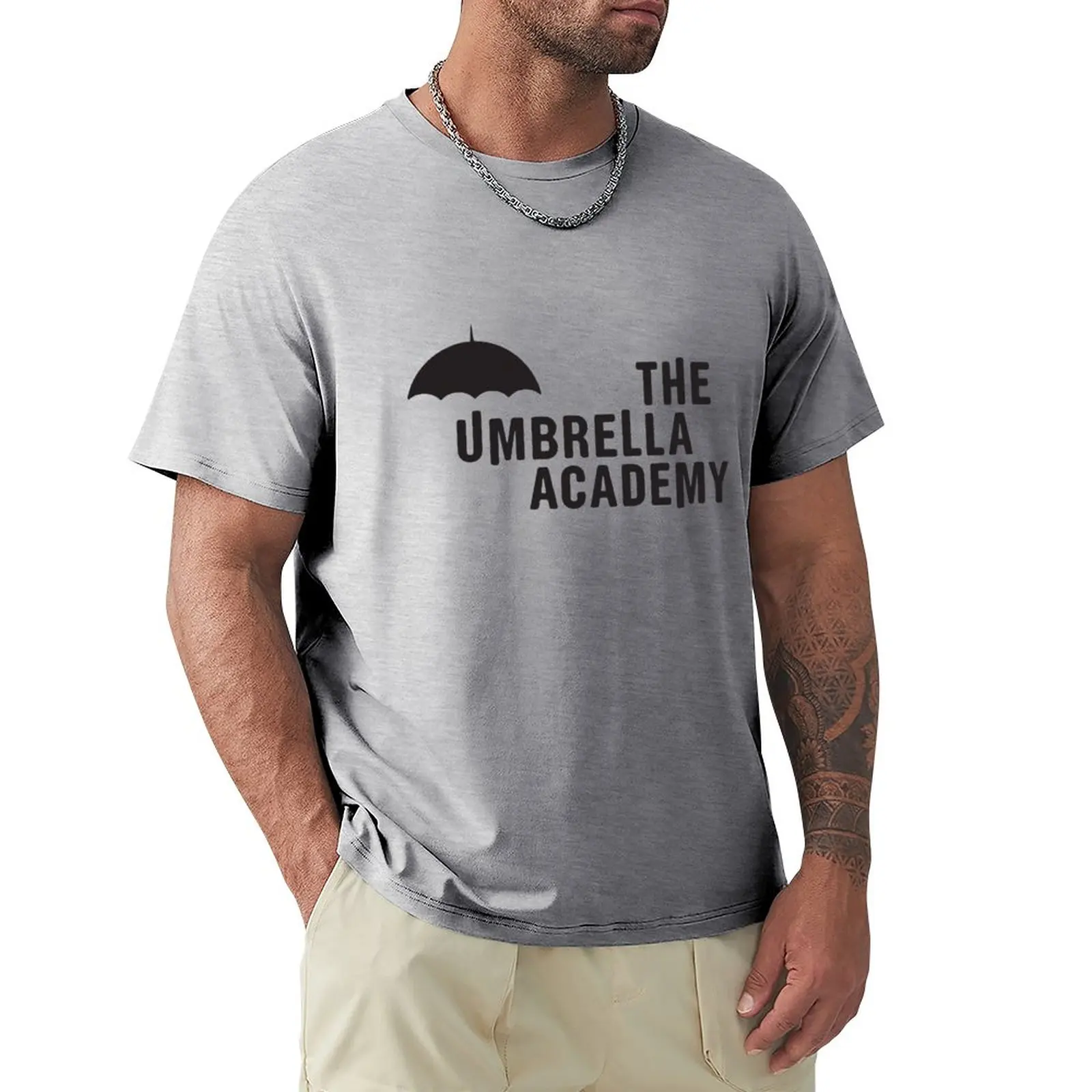 The Umbrella Academy - Logo With Lines T-Shirt Customizeds Oversize T-Shirt Nere Per Uomo