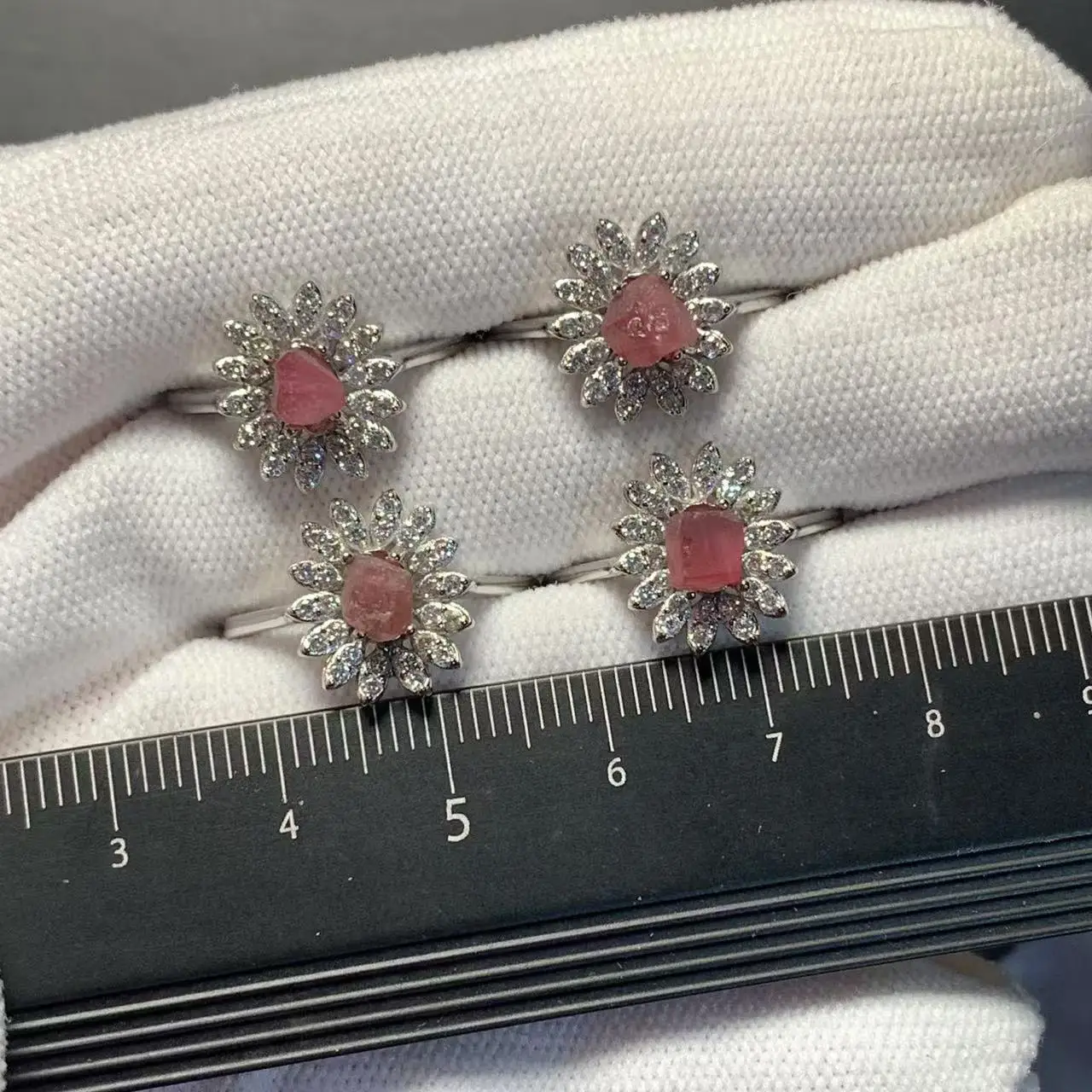 Natural PINK Tourmaline Ring Adjustable Female Ring Jewelry for Women Gift Wholesale High Quality Vintage Fine