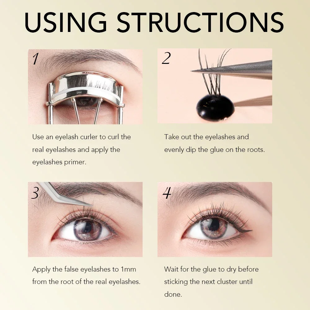 Gollee Cluster Lashes Glue No Irritation Eyelash Gule Extension Fast Dry Adhesive for Self Home Use Pro Lash Extension Supplies 3