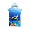 Microfiber Sea Turtle Printing Changing Robe Bath Towel Outdoor Hooded Beach Towel Poncho Women Swimming Diving Bathrobe Cloak 2