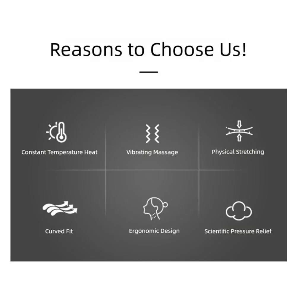 Neck Massage Pillow Back Sleepr Pillow Vibration Massage Back Neck Cervical Traction Relax Pillow Spine Support Massager