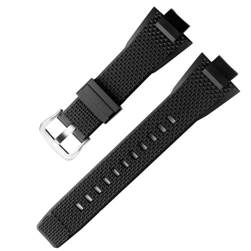 Cinturino In Resina Per Casio G-Shock, Modelli GST-B100, GST-S300, GST-S110, Uomo, Nero