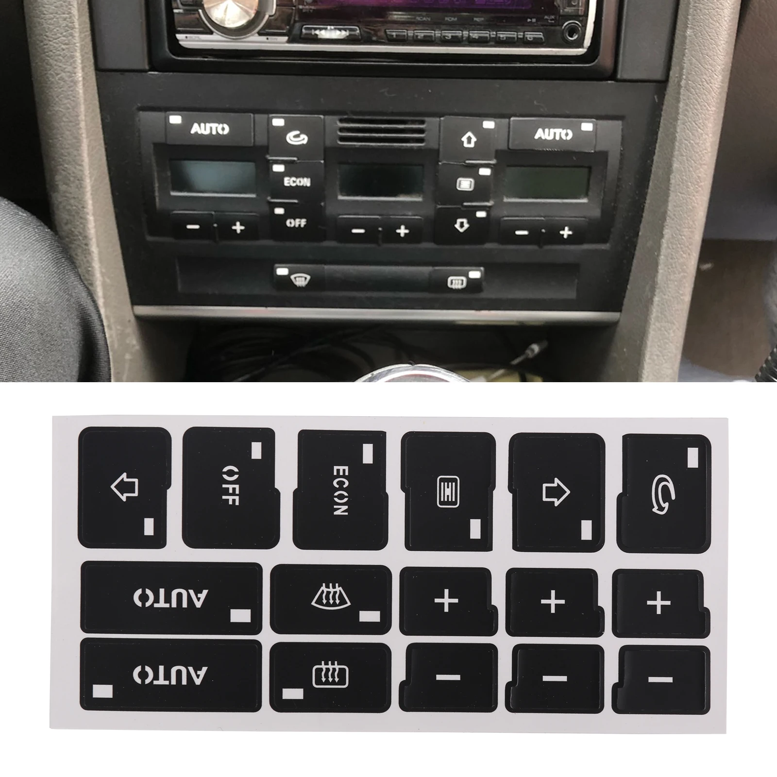 1 Pcs For Audi A4 B6 B7 2000 2001 2002 2003 2004 Car Air Condition Ac Climate Control Button Repair Stickers Decals With 16keys