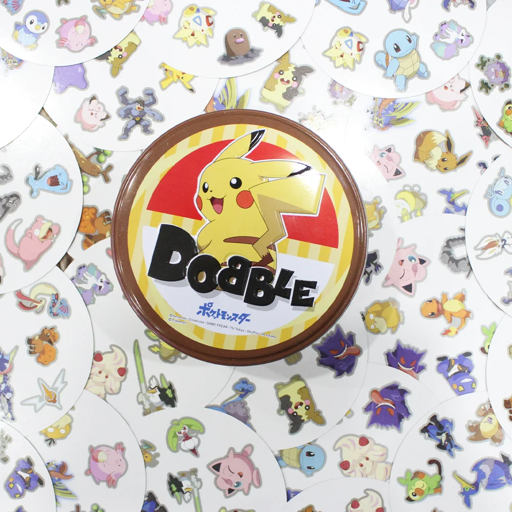 Spot It Dobble Card Game100th Anniversary Disney Metal Box Pokemon Pikachu Mirage Party Board Game Picnic Reunion For Kids Gifts images - 6