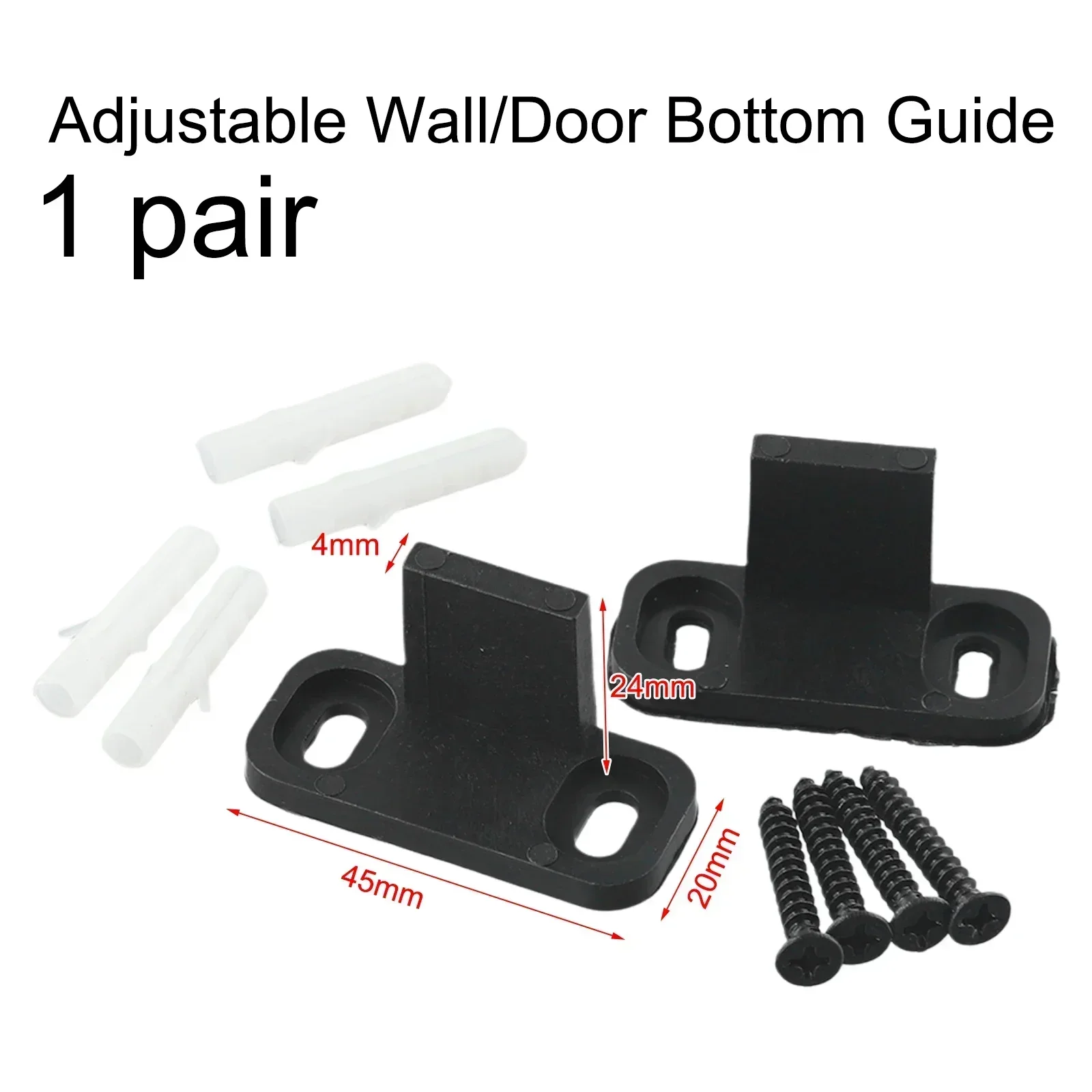 2PCS Sliding Door Slides Rails Barn Door Floor Guide Stay Roller For Sliding Barn Bottom Swing Stopper Hardware Accessories sliding door roller sliding barn door guide