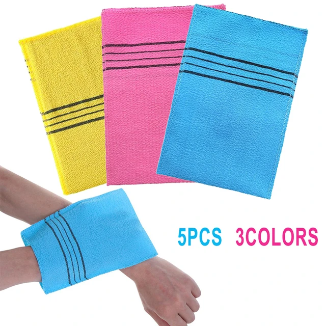 XNIVUIS 16 Pezzi Asiatico Esfoliante Mitts Guanti Esfolianti Coreano  Dual-Sided Coreano Scrubbing Washcloth, Guanto Esfoliante Scrub Asciugamani  Esfolianti per il Corpo (Verde, Blu, Rosa, Giallo) : : Bellezza