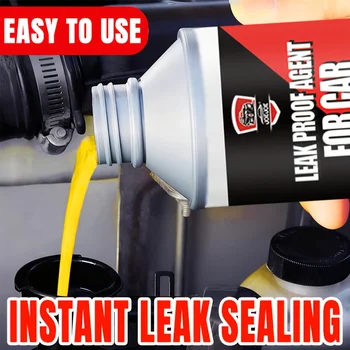Car Radiator Leak Sealer, Engine Cooling System Repair Fluid, Fast Leaking Prevention, Compatible with All Car Coolant Systems 1