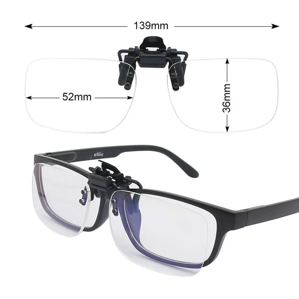 Presbyopic glasses Flip Up Down Clip Presbyopic Glasses Ultra-light Clip Magnifying Glasses Rimless Optical Lenses Reading