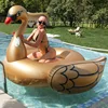 Giant Water Toys Golden Goose Inflatable Ride-On Pool Float Lounger Luxury Float for Summer Swimming Pool Parties Entertainment 1