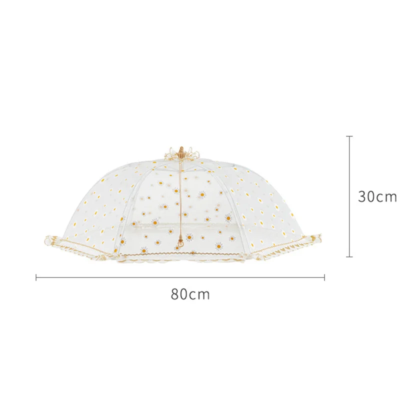 Foldable Large Food Mesh Cover Fly Anti Mosquito Food Covers Umbrella Protect Vegetable Fruit Breathable Cover Kitchen Accessory,food cover