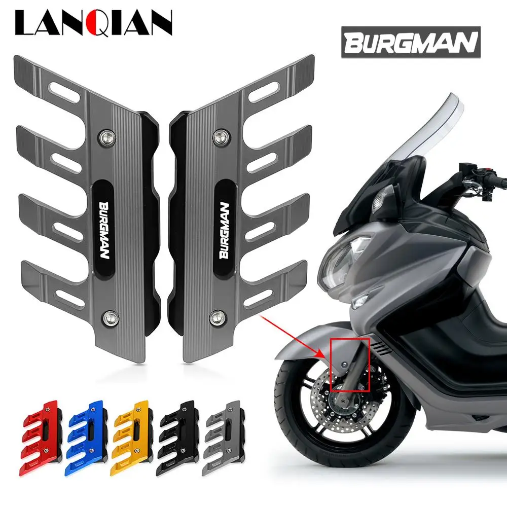 For Suzuki Burgman 650 125 150 200 250 400 Motorcycle Accessories Mudguard Side Protection Block Front Fender - Covers & Ornamental Mouldings -