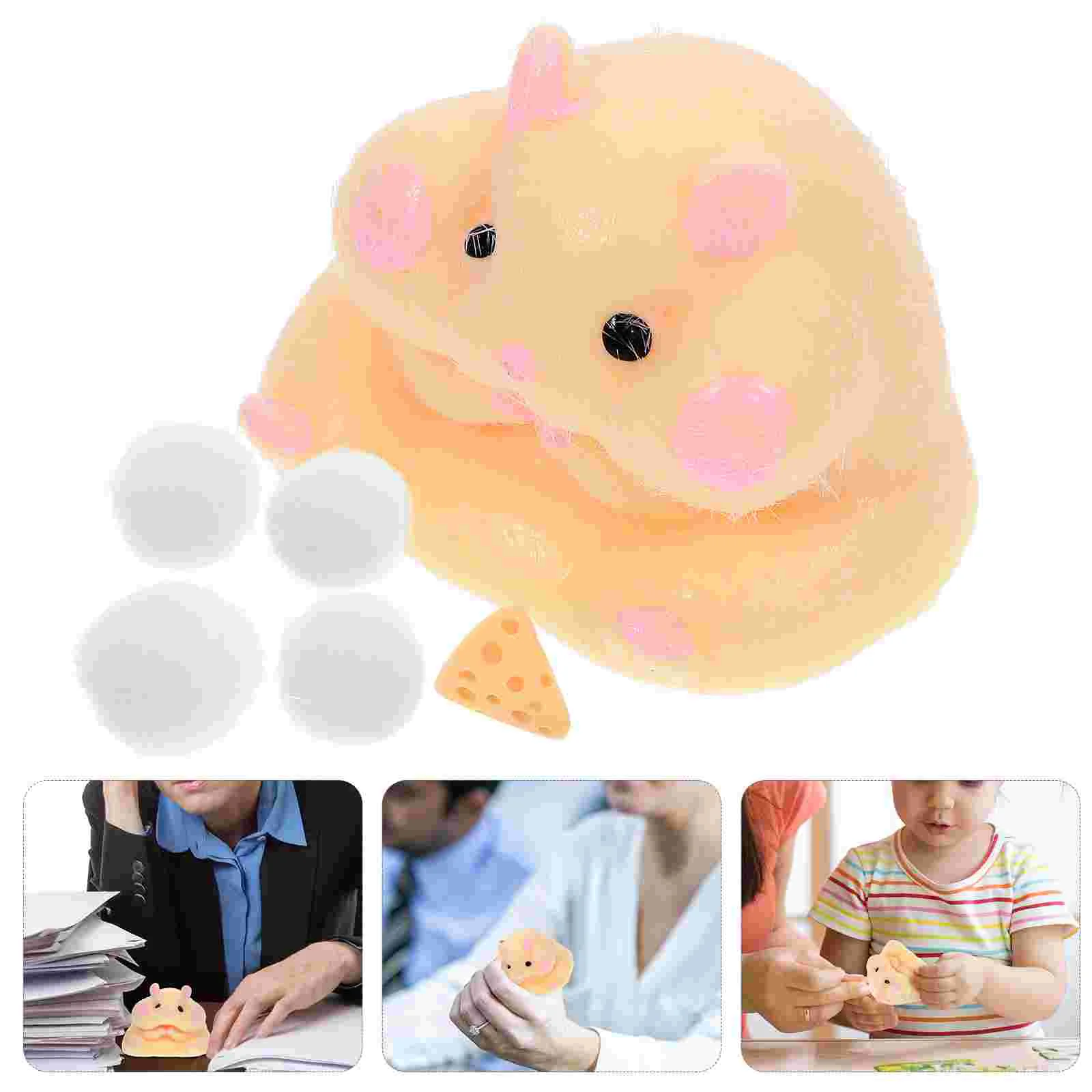 

Hamster Dumplings Mouse Toy Little Small Stress Hand Sensory Supple Squeeze Toys