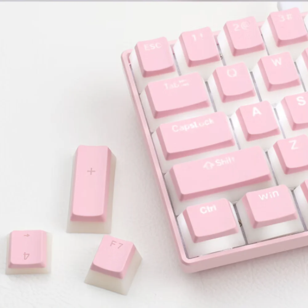 Abs Ergonomic Pudding Keycap Grupo Keycaps Bonitos Backlit para mx Profile Kit de Teclado Mecânico 129 Chaves Oem - Imagem 2