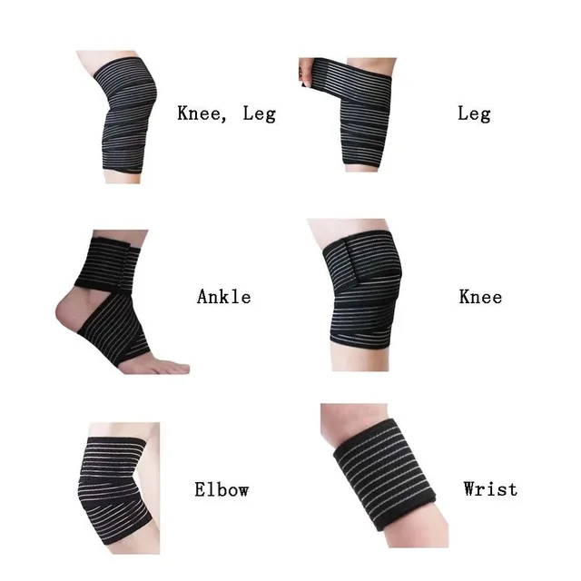 1PC 40~180cm High Elasticity Compression Bandage Sports Kinesiology Tape for Ankle Wrist Knee Calf Thigh Wraps Support Protector 6
