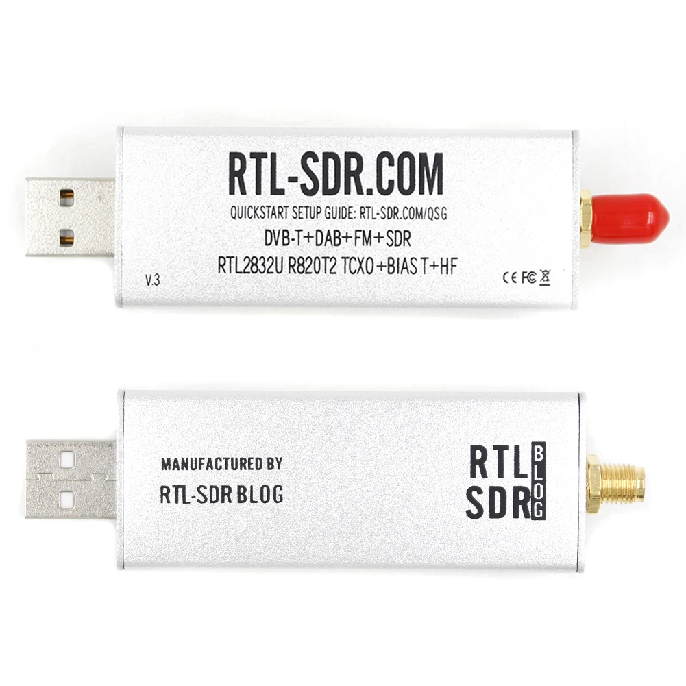 RTL-SDR Blog V3 R860 (R820T2) RTL2832U 1PPM TCXO SMA Software Defined Radio  with Dipole Antenna