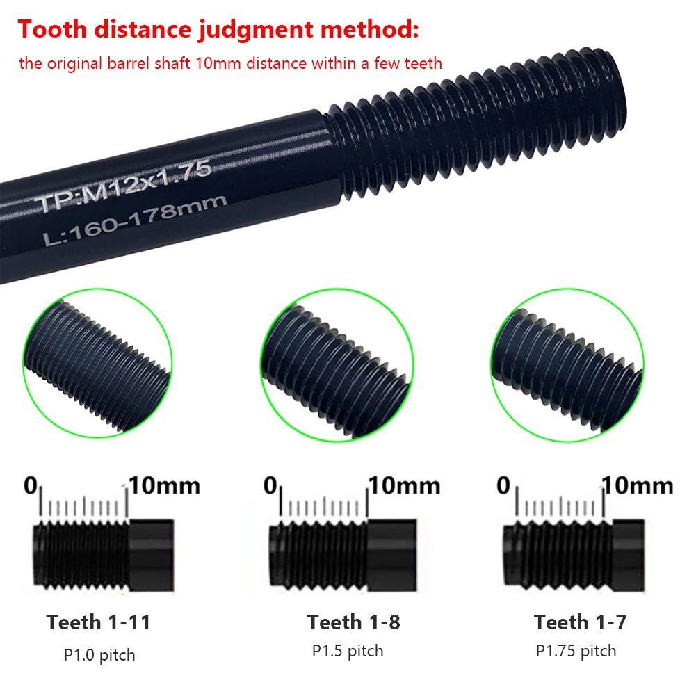 Bike Trailer Thru Axle Cargo Bicycle Trailer Axle Kid Trailer Hitch Axle 160-178mm M12 P1.0/1.5/1.75 Cycling Accessories