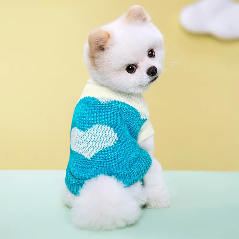 thumbnail image 1 of Suéter cálido de invierno para perros, tejido suave para cachorros, ropa para perros pequeños, medianos y gatitos, jersey para mascotas, abrigo para chihuahua, disfraces de bulldog, 1 of 5